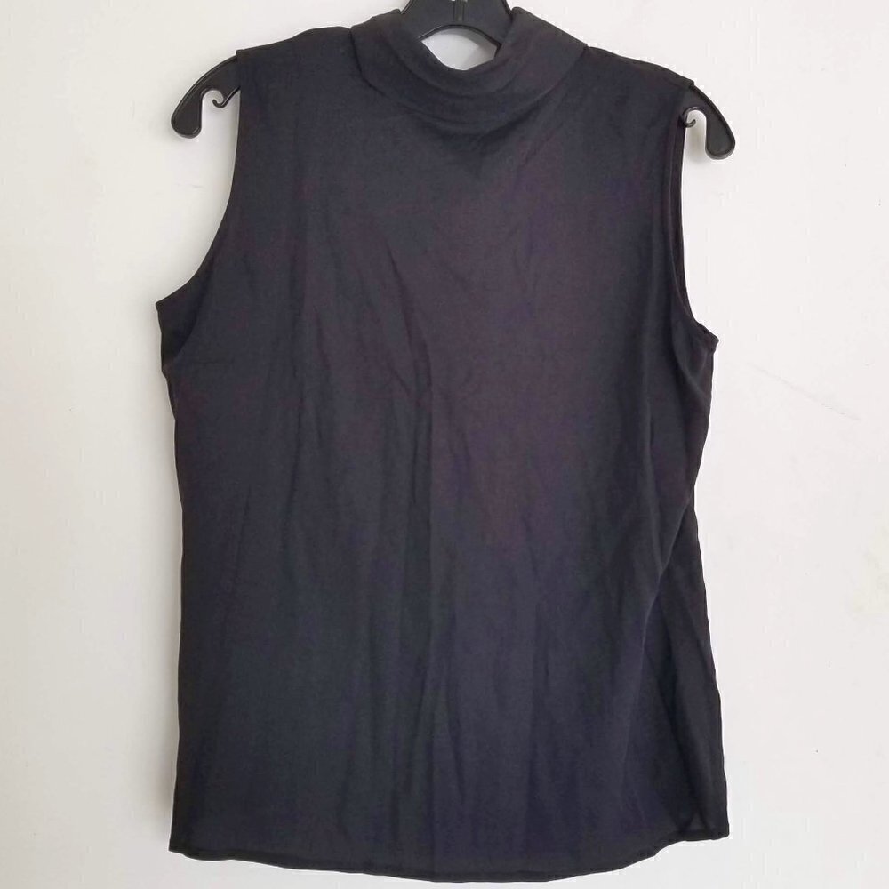 Kors Michael Kors Silk Tie MockNeck Sleeveless Top